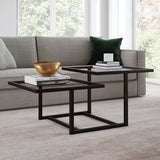 Hudson & Canal Amalie Two Tier Blackened Bronze Coffee Table