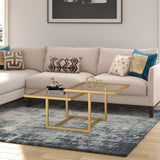 Hudson & Canal Amalie Two Tier Gold Coffee Table