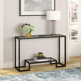 Hudson & Canal Athena Console Table in Blackened Bronze