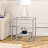 Hudson & Canal Athena side table in silver