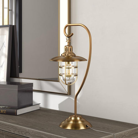 Hudson & Canal Bay Antique Brass Nautical Lantern Lamp