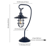 Hudson & Canal Bay Navy Blue Nautical Lantern Lamp