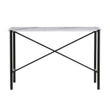 Hudson & Canal Braxton Black and Marble Console Table