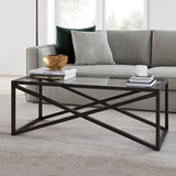 Hudson & Canal Calix Coffee Table in Blackened Bronze