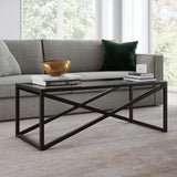 Hudson & Canal Calix Coffee Table in Blackened Bronze