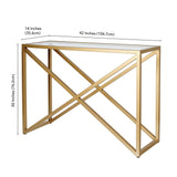 Hudson & Canal Calix Console Table in Brass