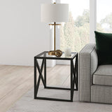 Hudson & Canal Calix Side Table in Blackened Bronze