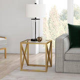 Hudson & Canal Calix Side Table in Brass