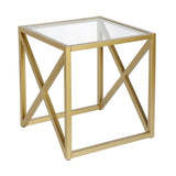 Hudson & Canal Calix Side Table in Brass
