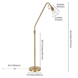 Hudson & Canal Challice Brass Arc Floor Lamp