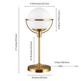 Hudson & Canal Cieonna Brass Globe Table Lamp