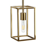 Hudson & Canal Cuadro Square Framed Pendant in Brass