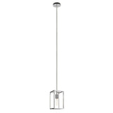 Hudson & Canal Cuadro Square Framed Pendant in Nickel
