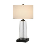 Hudson & Canal Dax Tapered Seeded Glass Table Lamp