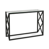 Hudson & Canal Dixon console table in blackened bronze