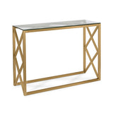 Hudson & Canal Dixon console table in brass