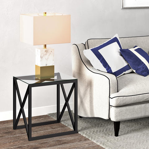 Hudson & Canal Dixon side table in blackened bronze