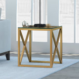 Hudson & Canal Dixon side table in brass