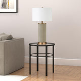Hudson & Canal Gaia Side Table in Blackened Bronze Finish