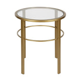 Hudson & Canal Gaia Side Table in Brass Finish