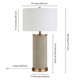 Hudson & Canal Grace Table Lamp in Textured Shagreen Gold