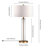 Hudson & Canal Harlow Brass and Clear Glass Table Lamp
