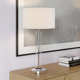 Hudson & Canal Harlow Polished Nickel and Clear Glass Table Lamp
