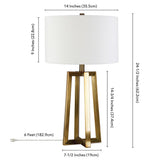 Hudson & Canal Helena Brass Table Lamp