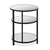 Hudson & Canal Helena mirrored side table in blackened bronze