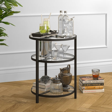 Hudson & Canal Helena side table in blackened bronze