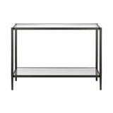 Hudson & Canal Hera Mirrored Console Table in Blackened Bronze