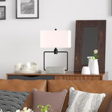 Hudson & Canal Holden table lamp in blackened bronze and concrete
