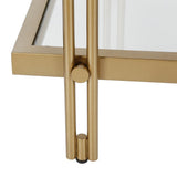 Hudson & Canal Inez Side Table Brass finish