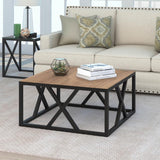 Hudson & Canal Jedrek Square Coffee Table in Blackened Bronze