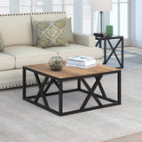 Hudson & Canal Jedrek Square Coffee Table in Blackened Bronze