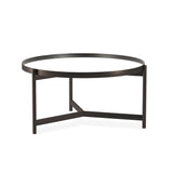 Hudson & Canal Kismet coffee table in blackened bronze with mirrored top