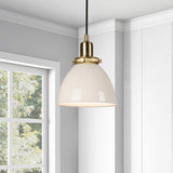 Hudson & Canal Madison Pendant in Pearled White