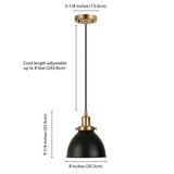 Hudson & Canal Madison pendant in blackened bronze and brass