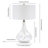 Hudson & Canal Mirabella table lamp in clear