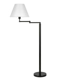 Hudson & Canal Moby Swing Arm Blackened Bronze Lamp Empire Shade