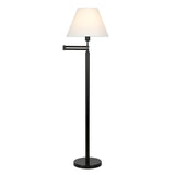 Hudson & Canal Moby Swing Arm Blackened Bronze Lamp Empire Shade