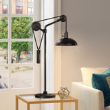 Hudson & Canal Neo Blackened Bronze Pulley Table Lamp