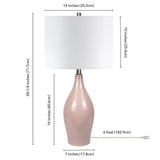 Hudson & Canal Niklas Table Lamp in Dusty Rose