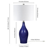 Hudson & Canal Niklas Table Lamp in Navy Blue