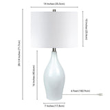 Hudson & Canal Niklas Table Lamp in White