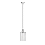 Hudson & Canal Nora pendant in seeded glass and polished nickel