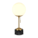 Hudson & Canal Reagan table lamp in brass and marble