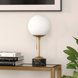 Hudson & Canal Reagan table lamp in brass and marble