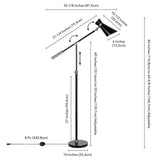 Hudson & Canal Rex Floor Lamp in Black and Brushed Nickel