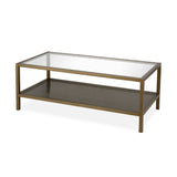 Hudson & Canal Rigan Rectangular Coffee Table in Brass